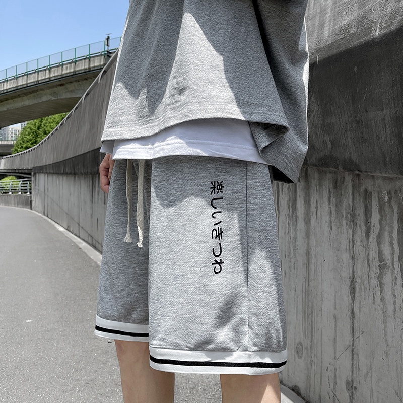 Quần Nam Ngắn Bigsize Thể Thao In Chữ Thời Trang Hàn Quốc Fashion Quần Jogger Nam Ngắn Rộng Thùng Thình Unisex