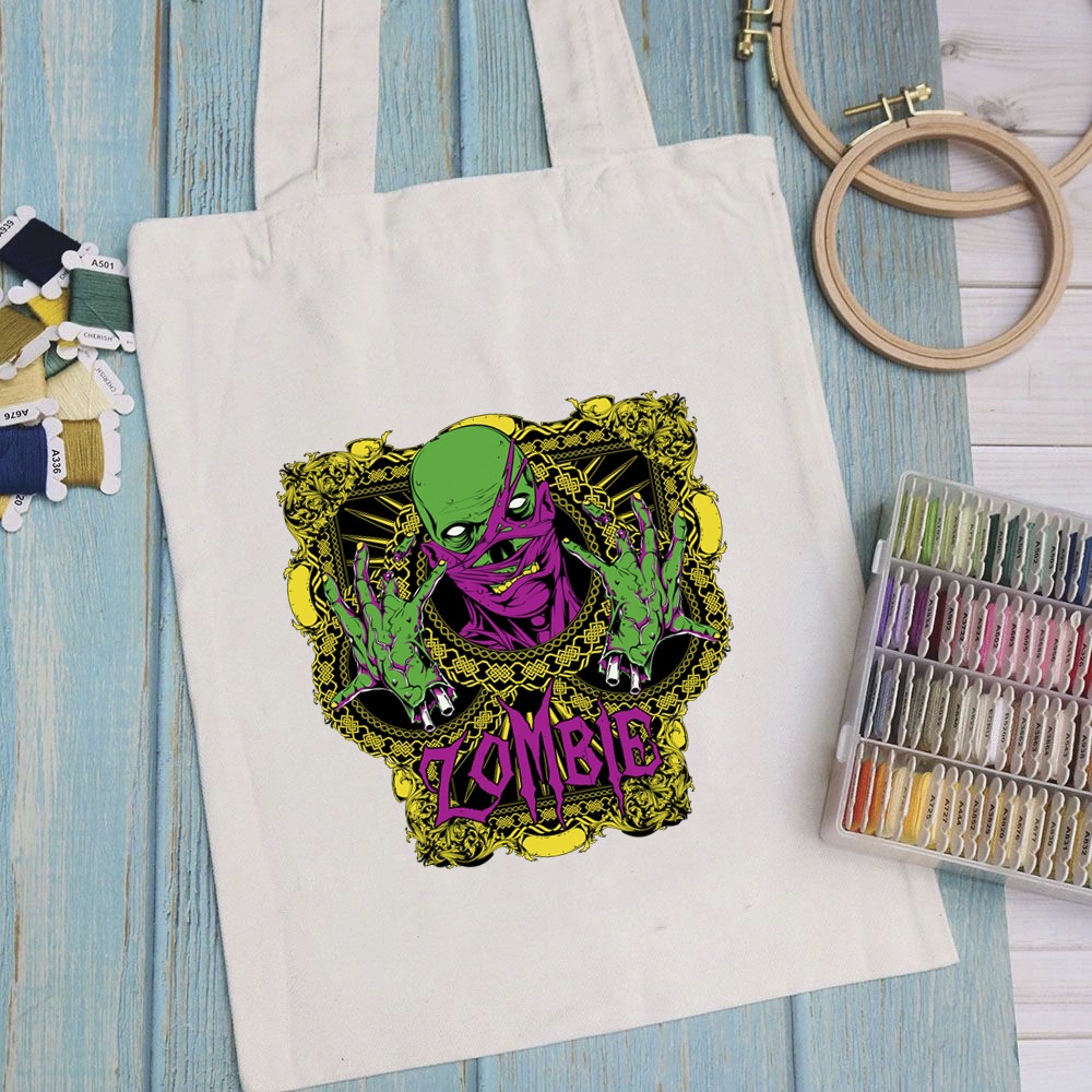 Túi vải túi Tote ART WORK PRO 4 - Mẫu 1 vải canvas dày đẹp cho nữ có khóa miệng đi học đi chơi. In hình theo yêu cầu