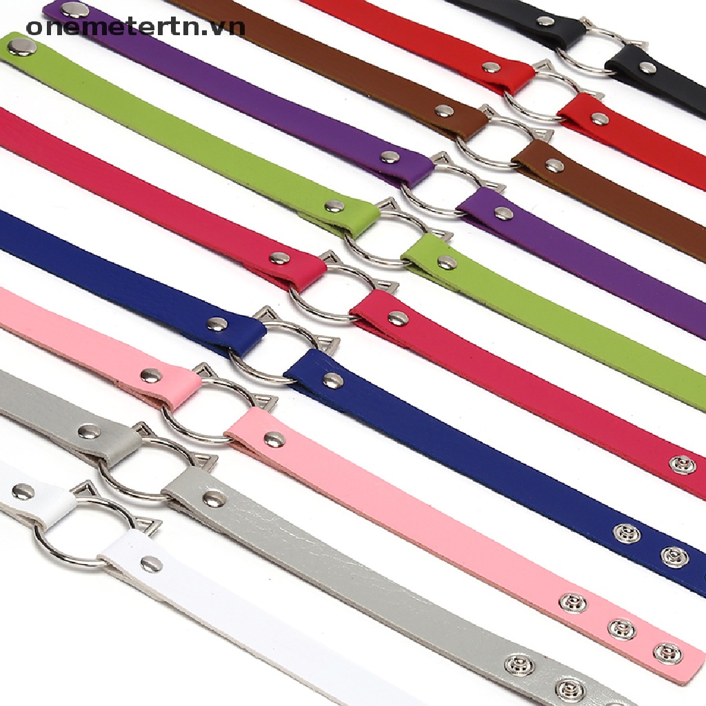 Vòng Cổ Choker Mặt Hình Mèo Khoét Rỗng Có Thể Điều Chỉnh Thời Trang Cho Nữ