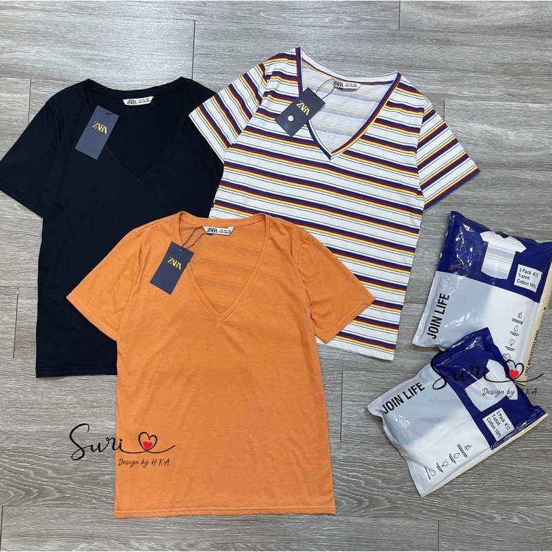 ÁO PHÔNG XUẤT CỔ TIM DÁNG BASIC MS90100