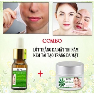 Combo  Lột Da Mặt + Kem Dưỡng Trắng Collag