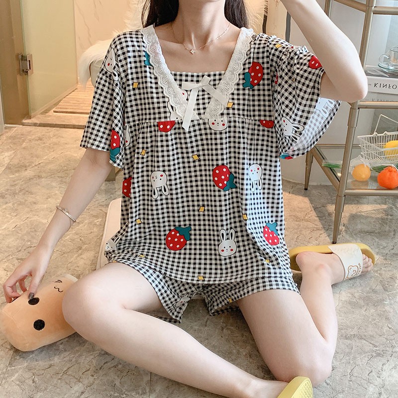 Đồ Ngủ Pijama, Bộ Pijama Hoạt Hình Phối Nơ Cực Cute Dễ Thương-BDN25 | WebRaoVat - webraovat.net.vn