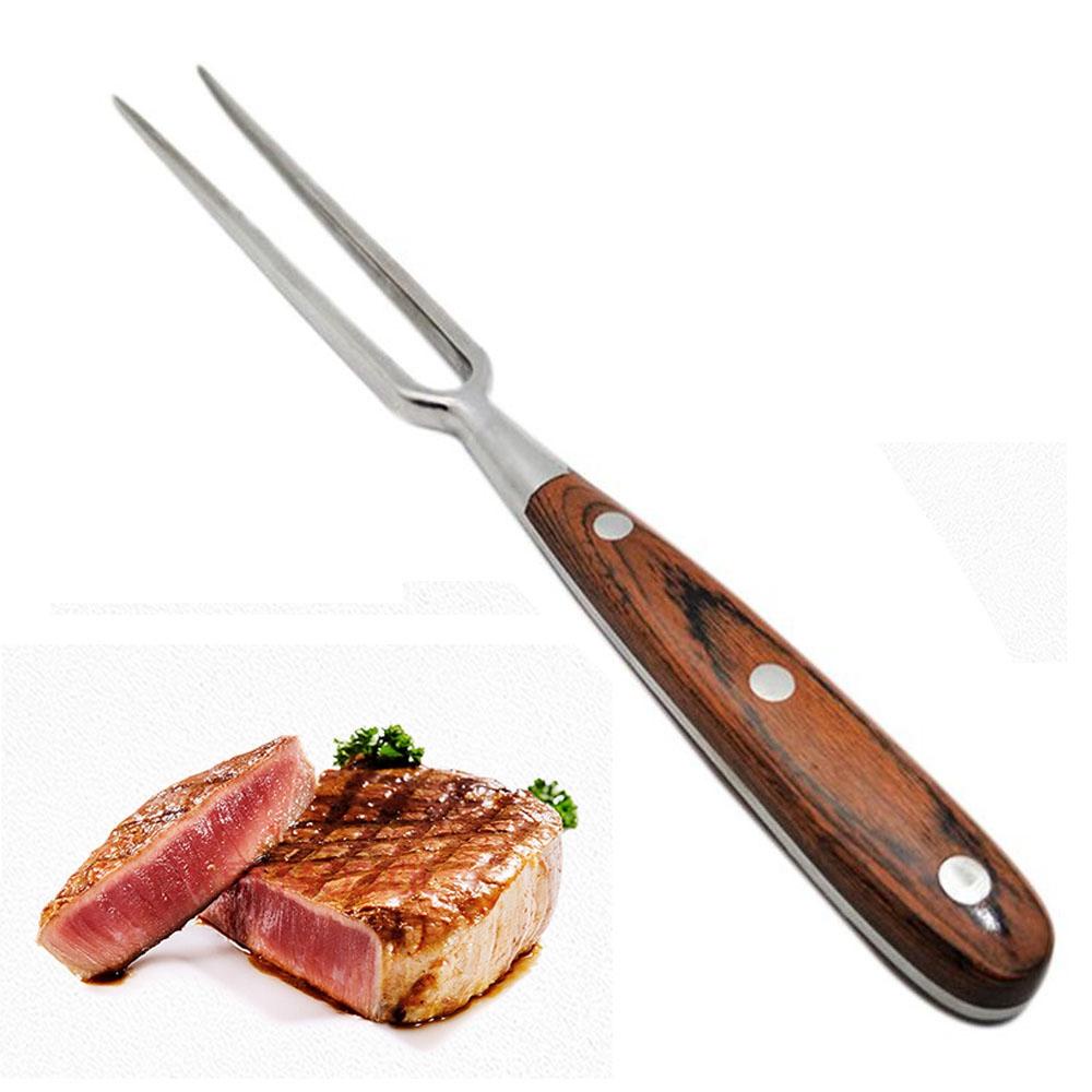 Nĩa Nướng Thịt BBQ Với Tay Cầm Bằng Gỗ Tiện Dụng