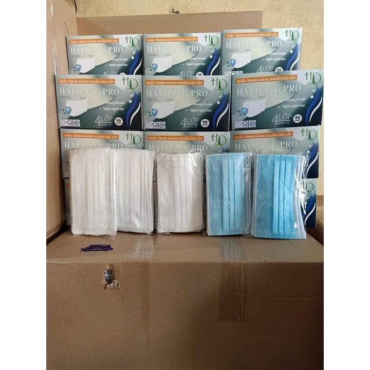 Khẩu trang y tế siêu kháng khuẩn quai to mềm