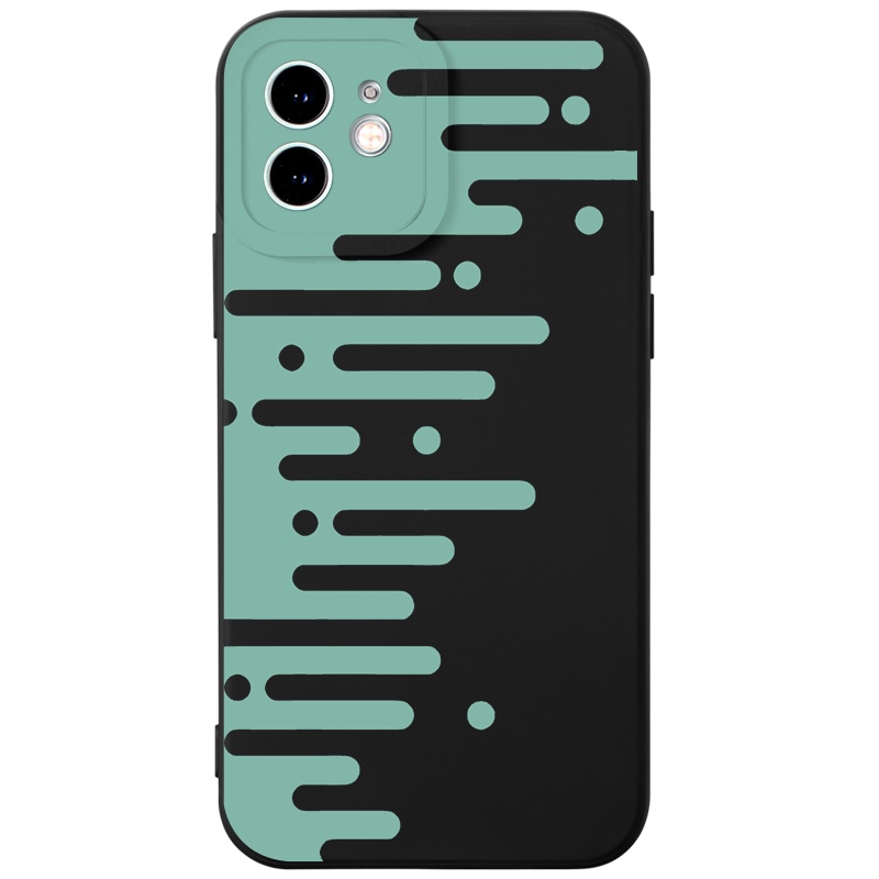 Ốp lưng JURSUE mềm chống sốc hình độc lạ đen Cho iPhone 14 13 12 11 Pro Max SE 2020 X XR XS 8 7 ip 6S 6 Plus Y2391