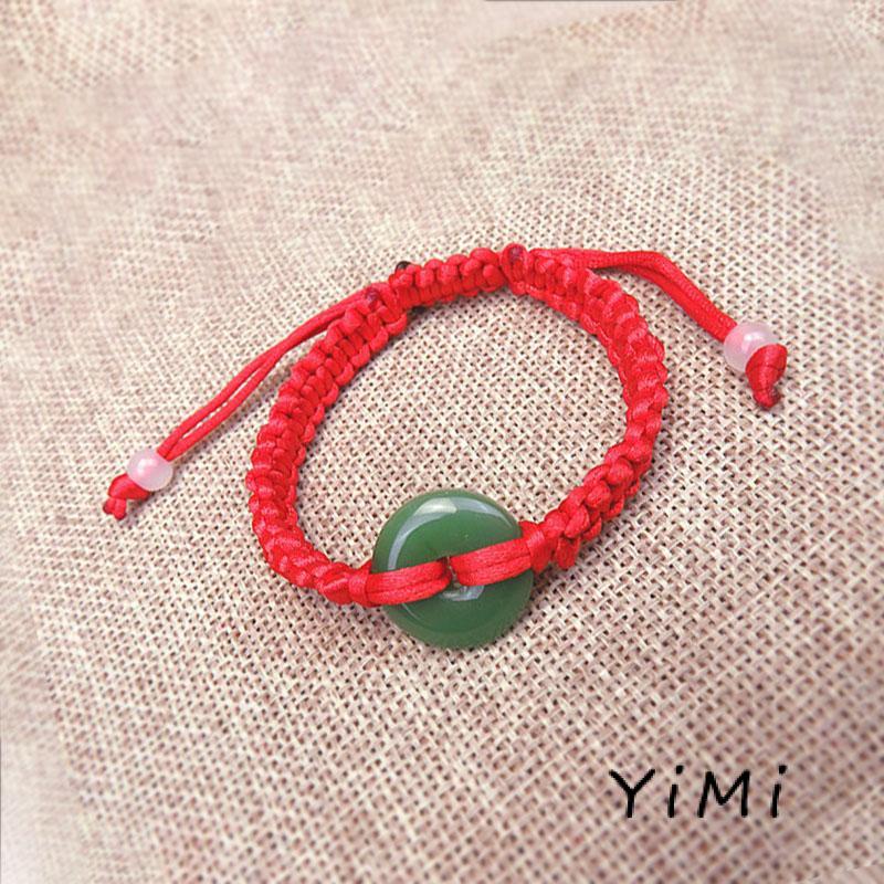 Vòng tay Jadeite dây đỏ may mắn