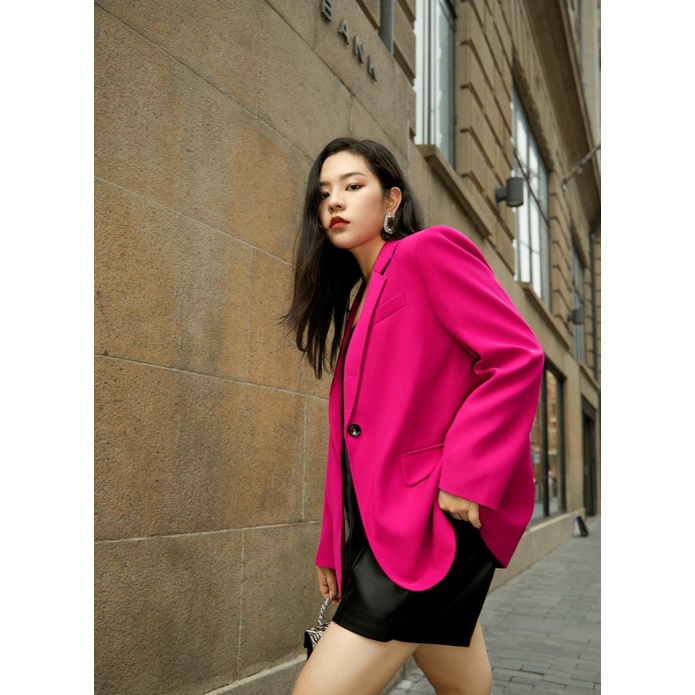 ICHIC- Áo VE016 hồng cực phong cách, trẻ trung.