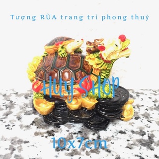 LONG QUY - TƯỢNG RÙA PHONG THỦY TRANG TRÍ 10X7CM