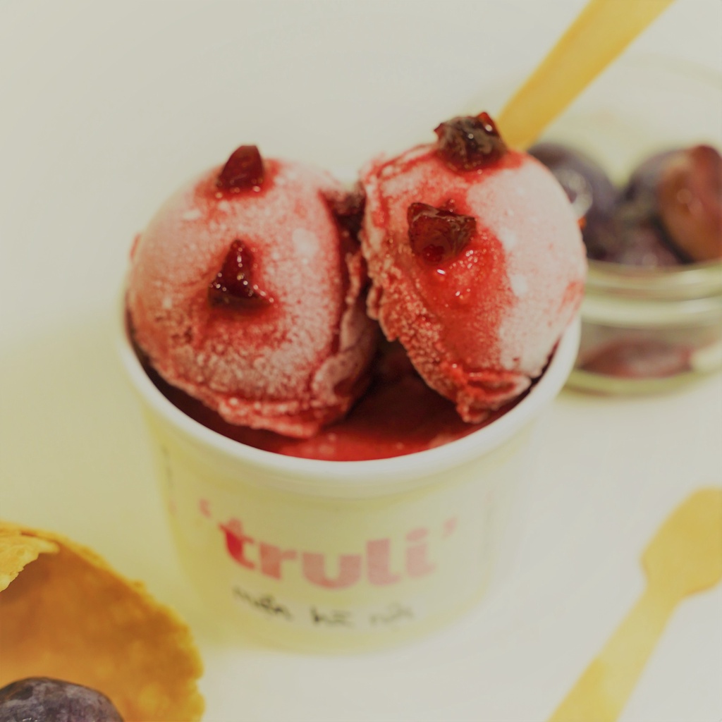 Kem Mận Hà Nội hũ 120ml - Kem Homemade Truli Icecream
