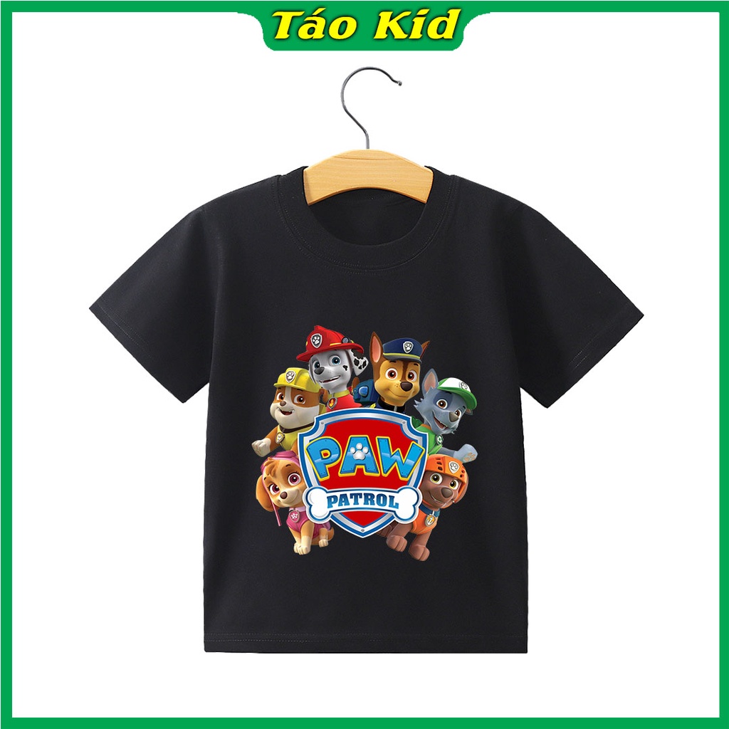 Áo thun bé trai bé gái cộc tay Táo Kid chất cotton in hình Chó Cứu Hộ từ 0 đến 10 tuổi hàng VNXK TA10