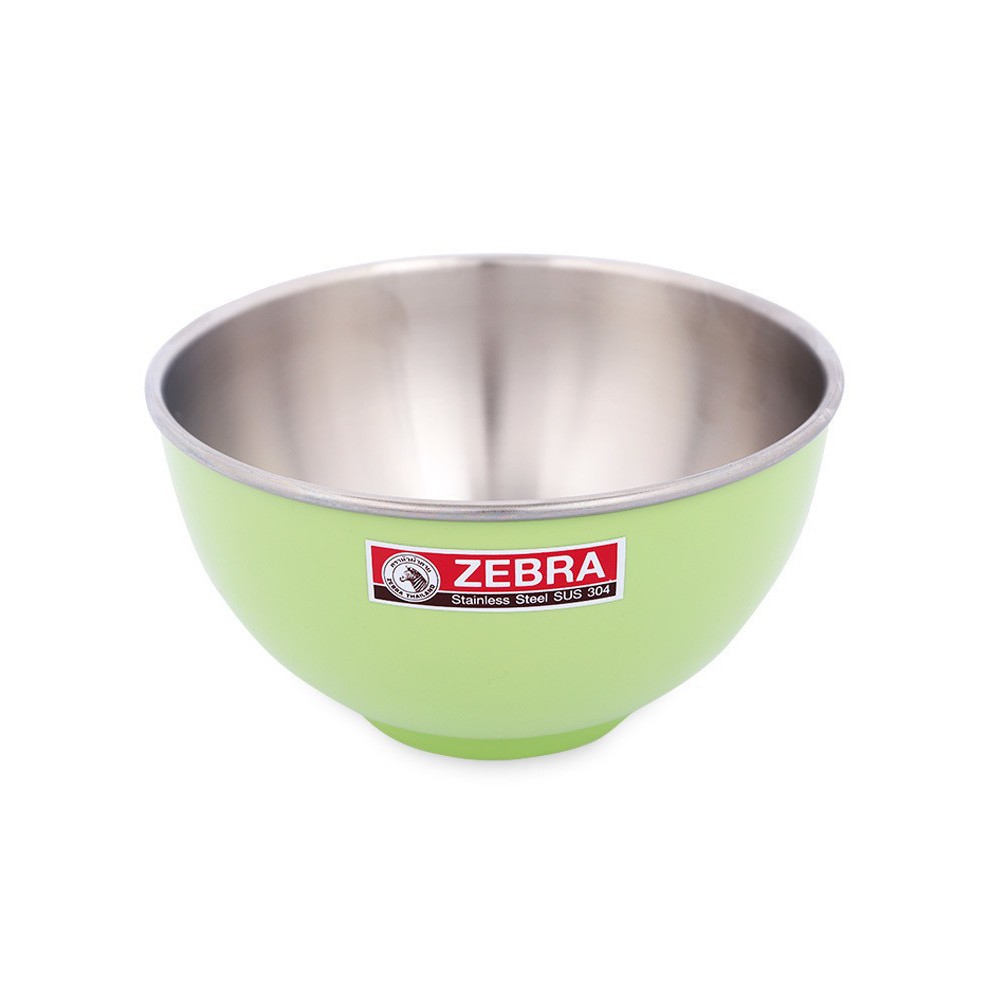 Tô (Bát) Inox Zebra Thái Lan, 2 Lớp Cách Nhiệt, Miệng Rộng 15cm 4 Màu