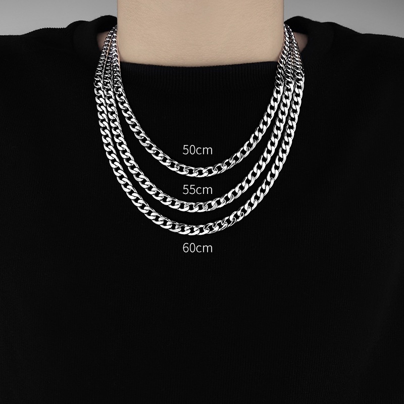 Dây chuyền nam inox kiểu lặc 5mm cực đẹp thép không gỉ