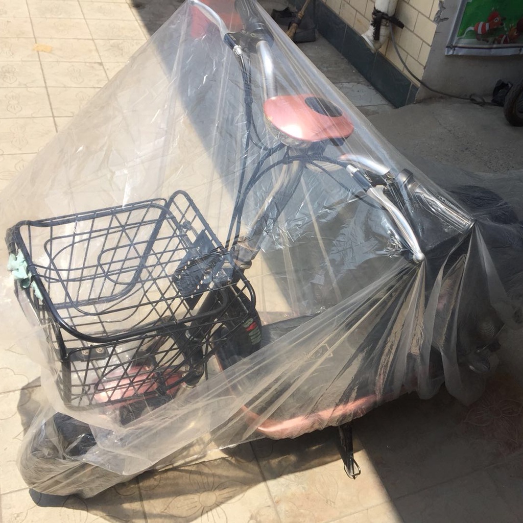 Pu Áo Trùm Xe Máy / Xe Đạp Chống Bụi / Chống Mòn / Bụi Màu Trong Suốt