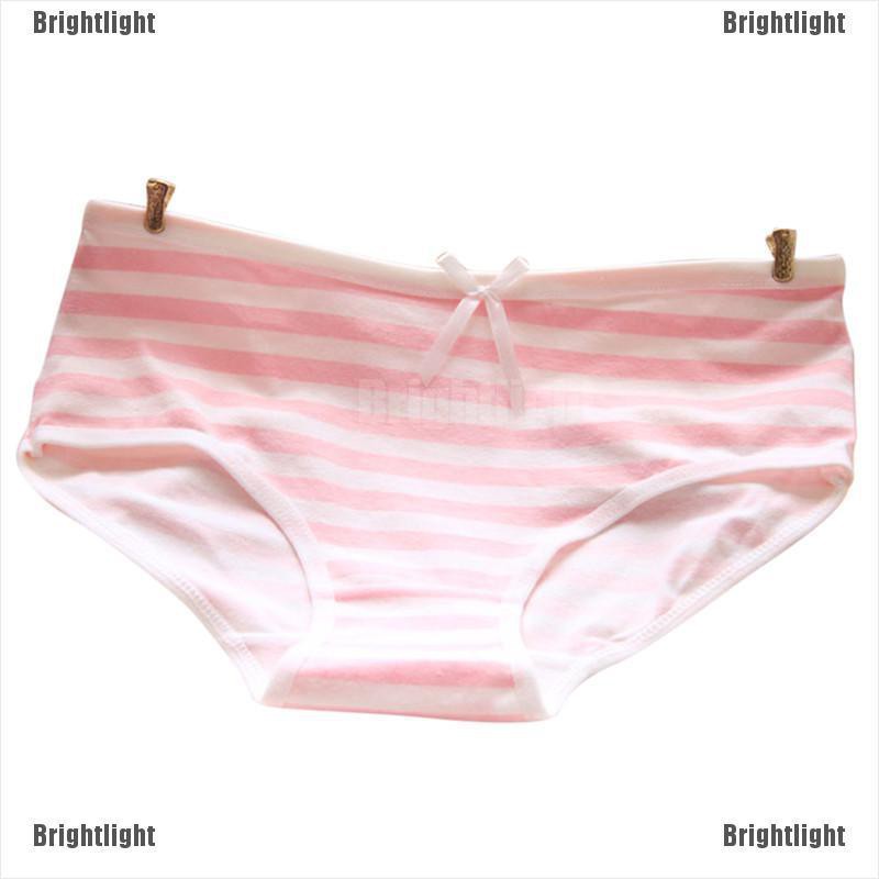Quần Lót Kẻ Sọc Đính Nơ Đáng Yêu Cho Nữ