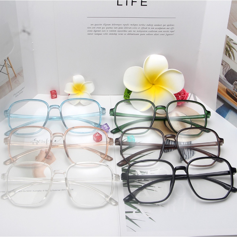 Kính mắt gọng vuông chống ánh sáng xanh 0-600 phong cách Hàn Quốc thời trang dành cho cả nam và nữ