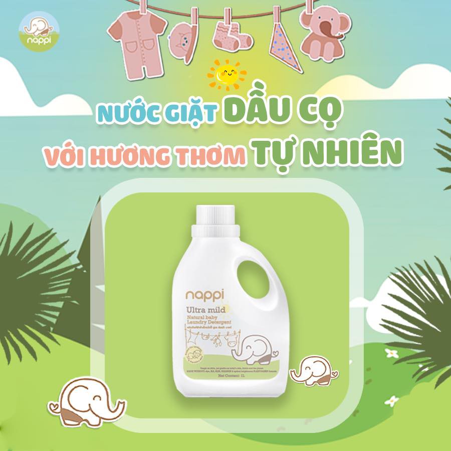 [ TẶNG QUÀ ] Nước Giặt Dầu Cọ Nappi 1000ml Tặng Gấu Bông