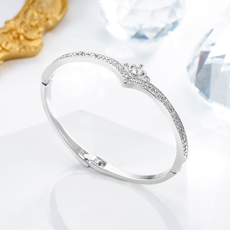 Vòng Tay Mạ Vàng Hồng 14K Đính Đá Thời Trang Cho Nữ