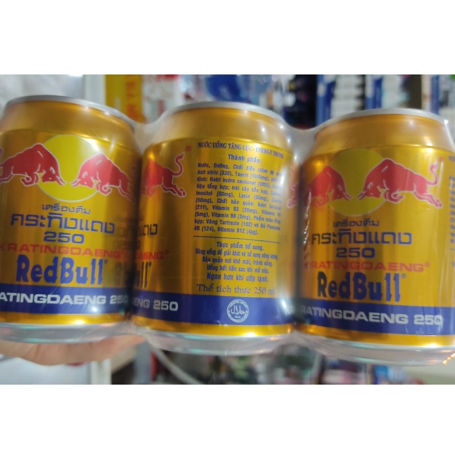 Nước tăng lực Bò húc Red Bull việt nam set 6 lon