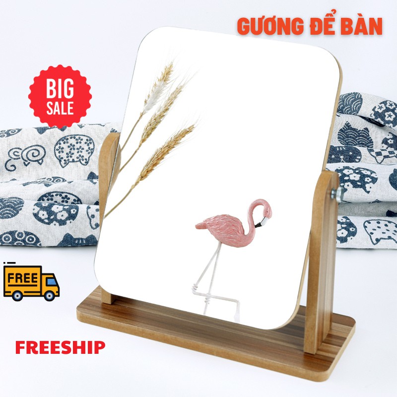 Gương Trang Điểm Vintage Decor, Gương Kiểu Dáng Hình Chữ Nhật - Mila Store