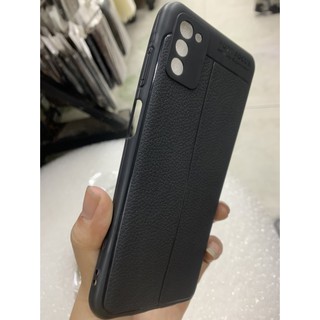 Ốp samsung A03S dẻo đen kiểu da