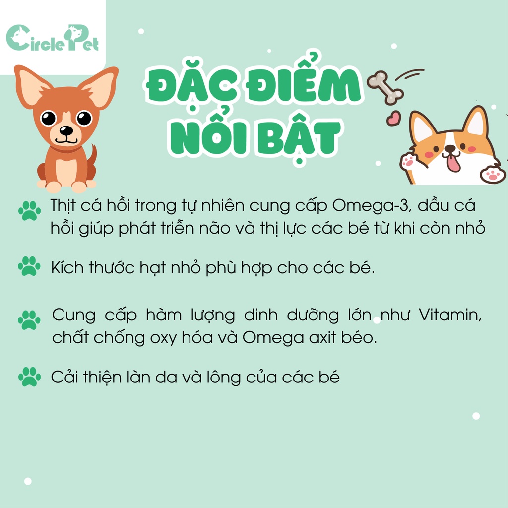 Thức ăn hạt Reflex Plus cho chó vừa và lớn vị cá hồi cải thiện hệ tiêu hóa túi 3kg - Circle Pet