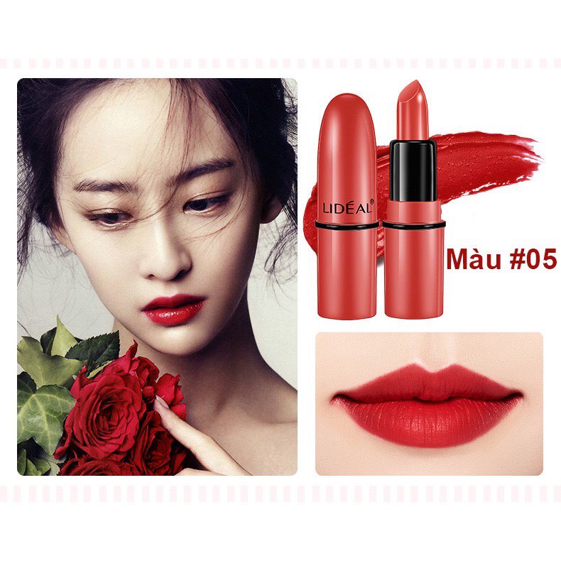 Set son sáp dưỡng ẩm môi, son sáp bộ 5 cây LIDẾAL LOOK IN A BOX MINI