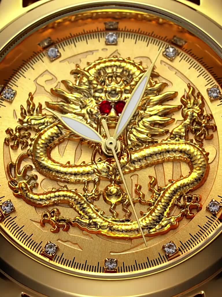 Đồng Hồ Quartz Nam Mặt Rồng Mạ Vàng | BigBuy360 - bigbuy360.vn