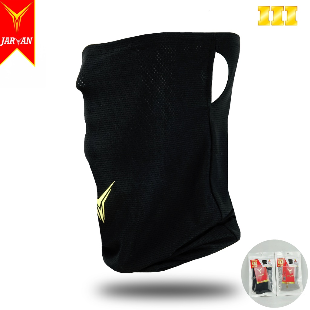 Combo khăn đa năng JARVAN III đen và ống tay X4 đen xỏ ngón tiện dụng