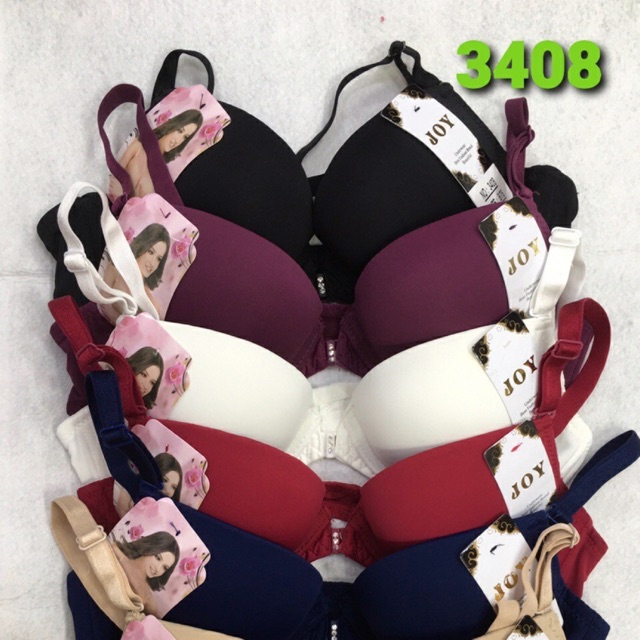 Áo ngực (3408) trơn cài trước mút dày bàn tay.