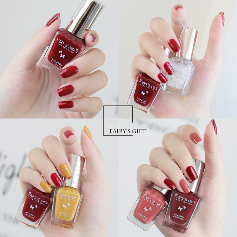 [Hàng mới về] Sơn móng tay màu thời trang nhanh khô tôn da