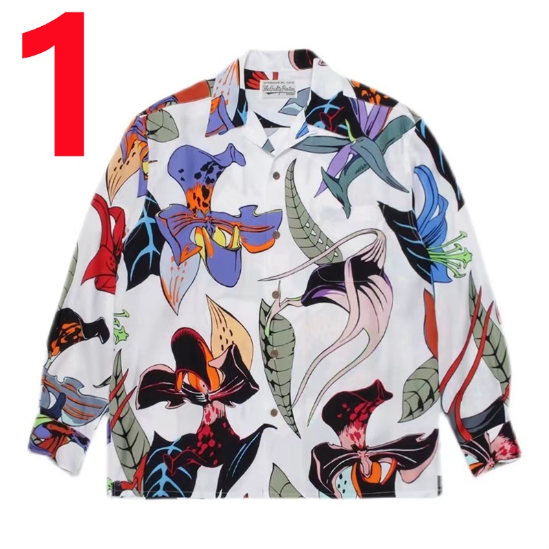 Áo Sơ Mi Tay Dài In Hình WACKO MARIA Plus Size Cho Nam Nữ