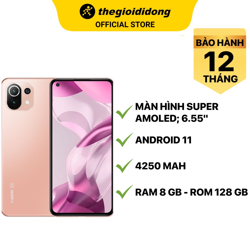 Điện thoại Xiaomi 11 Lite 5G NE (8GB/128GB) màn hình 6.55" AMOLED pin 4250 mAh - Chính hãng BH 18 tháng