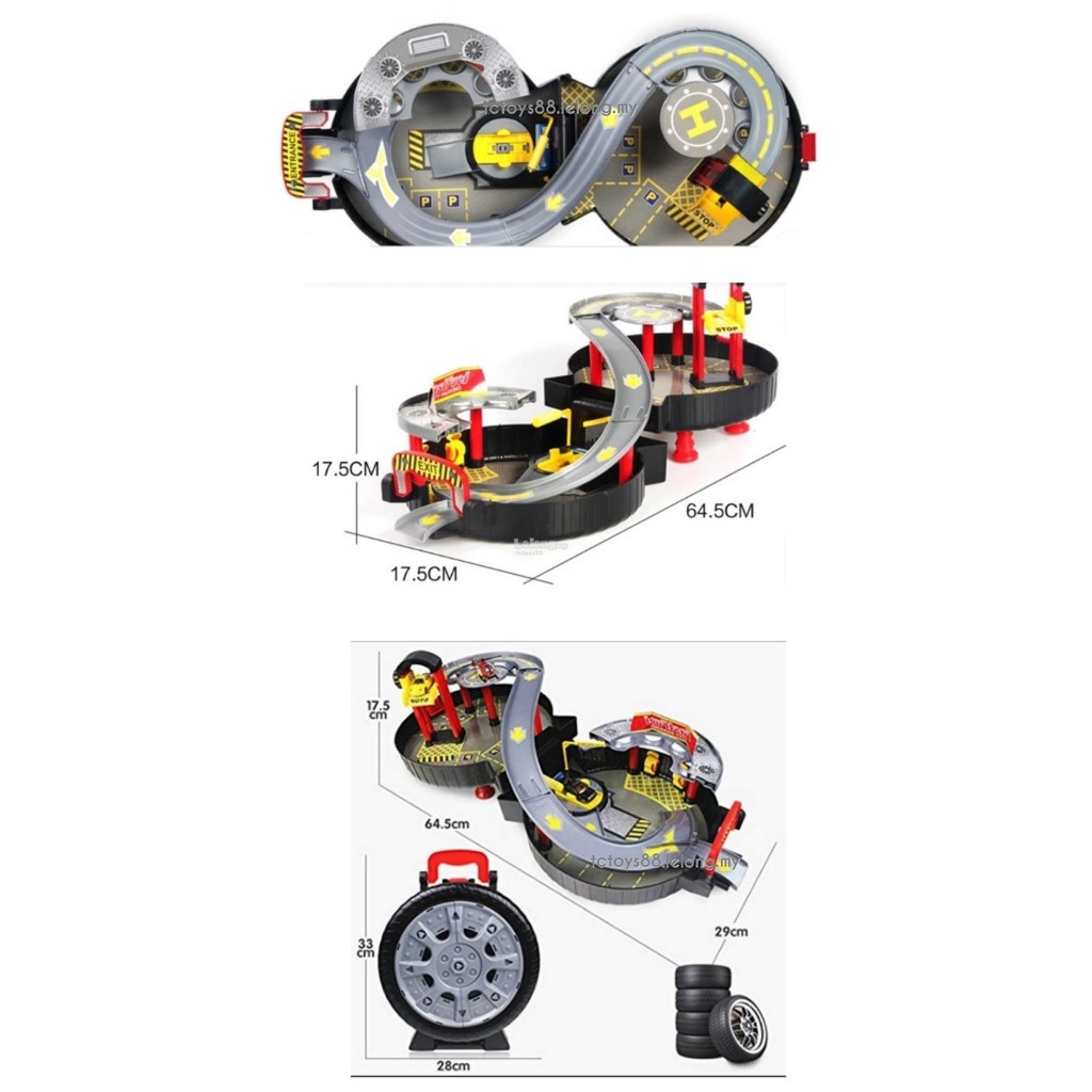 Đồ chơi trạm đỗ xe hình bánh xe cho bé - Changeful Parking set