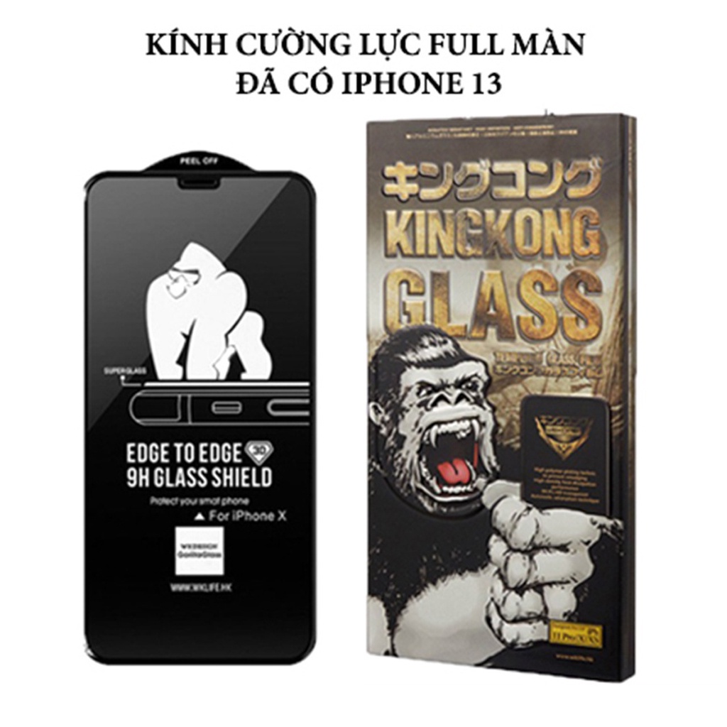 Kính cường lực full màn Iphone Kingkong 13/13pro/13promax7plus/8/8plus/x/xs/xs max/11/12 pro/11 promax