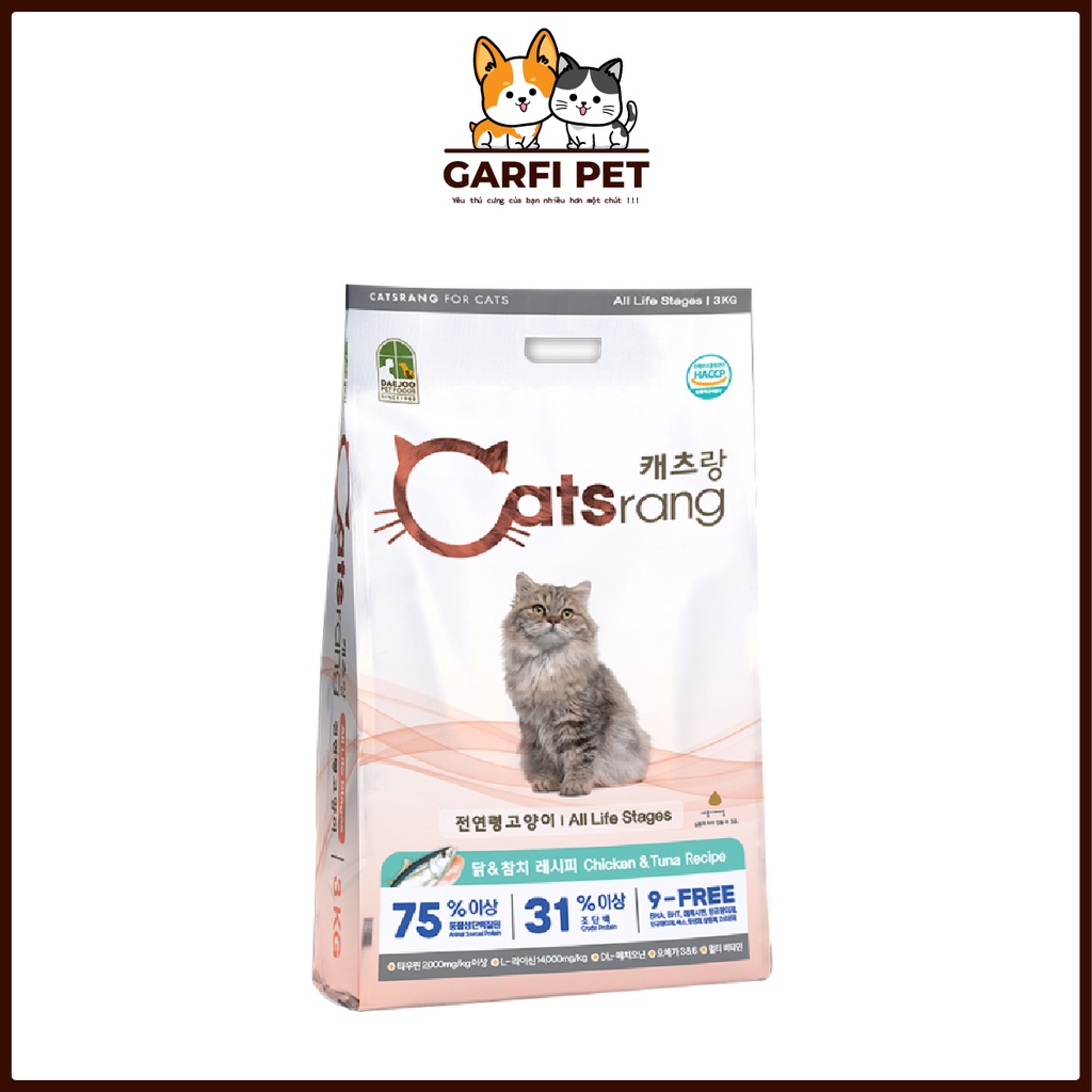 Thức ăn hạt cho mèo Catsrang Hàn Quốc (1kg, 2kg, 5kg)