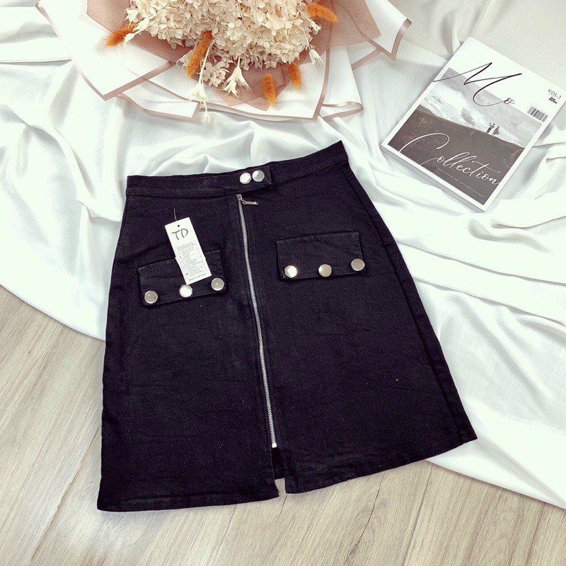 Chân váy kaki phối nút( ảnh chụp thật) | BigBuy360 - bigbuy360.vn