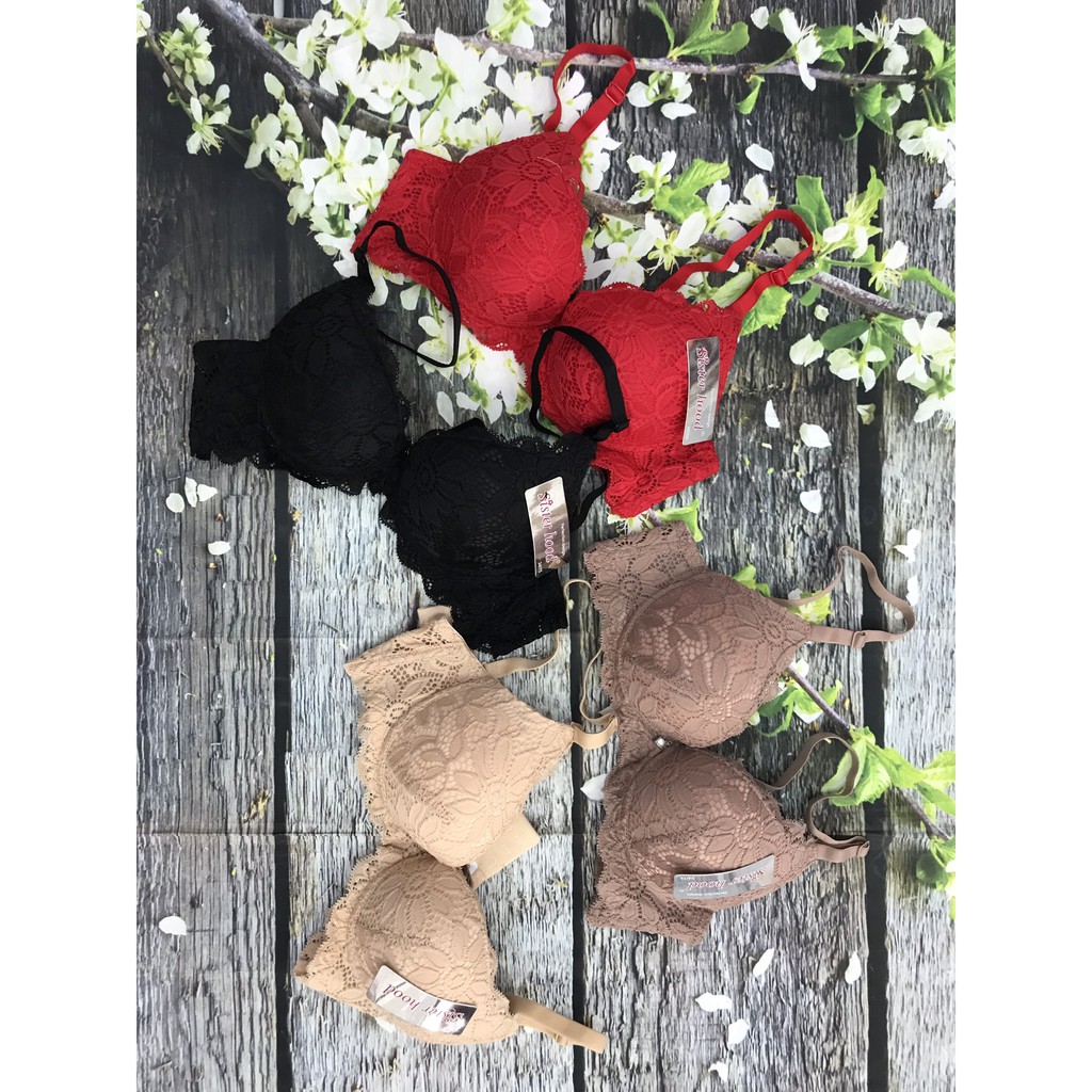 Áo ngực nữ ren mút kép, áo lót, nội y chip siêu nâng Thái Lan Sister hood 2116, Leblurshop | BigBuy360 - bigbuy360.vn