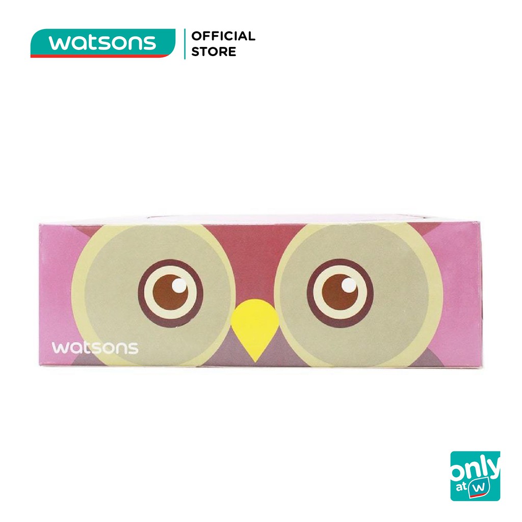 Khăn Giấy Hộp Watsons Velvety Soft Box Tissues Parrot &amp; Owl Mềm Mịn 3 Lớp 100 Miếng Nhiều Mẫu