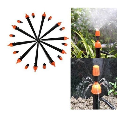 Đầu tưới nhỏ giọt 8 tia kết hợp phun sương, kèm thân cắm, có thể điều chỉnh được lưu lượng nước