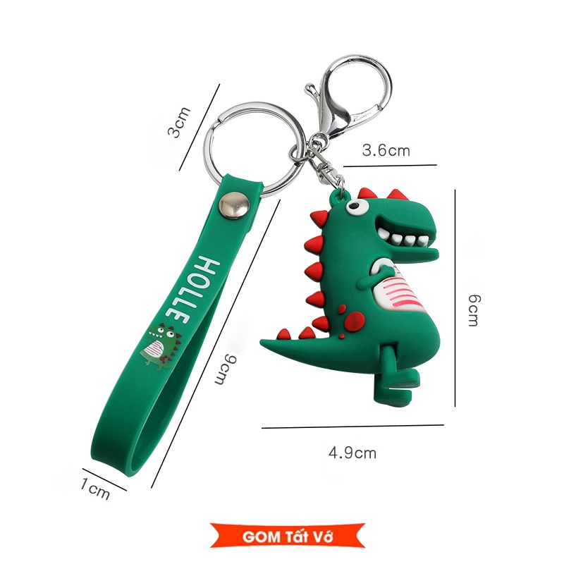 Móc khóa Khủng Long Hàn Quốc, móc treo chìa khoá xe máy, móc treo trên balo, móc khoá dễ thương- KEY-CHAIN-004