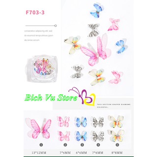 Bướm trang trí móng 3D