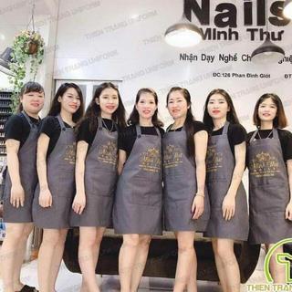Tạp dề xinh cho tiệm nail,  mi và nhà hàng,  spa.
