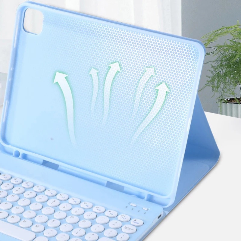 Bao da có bàn phím Bluetooth và giá đỡ thích hợp cho iPad Mini 6 2021 10.2 9t 8 7 Pro 11 10.5 9.7 Air 4 3 2 1