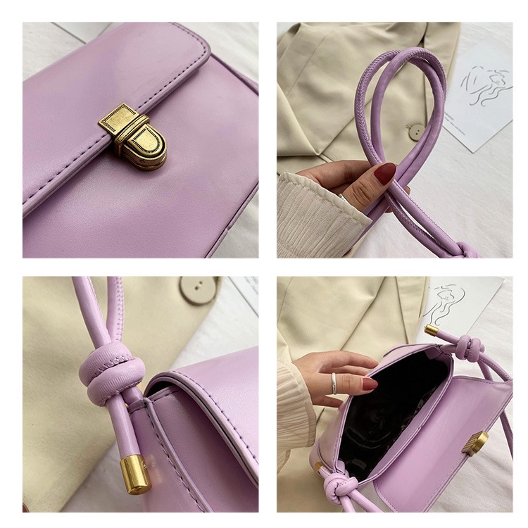 Túi Xách Da PU Màu Trơn Phong Cách Hàn Quốc Cho Nữ