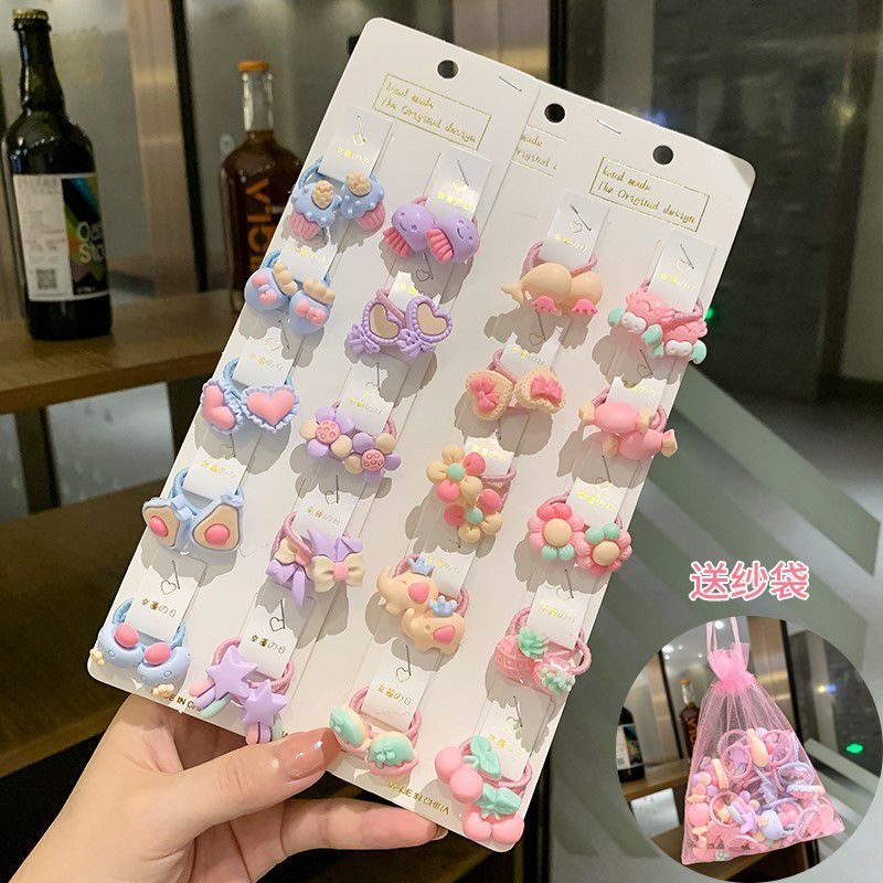 Dây Buộc Tóc Cao Su Co Giãn Tốt Thiết Kế Mới Đáng Yêu Cho Bé