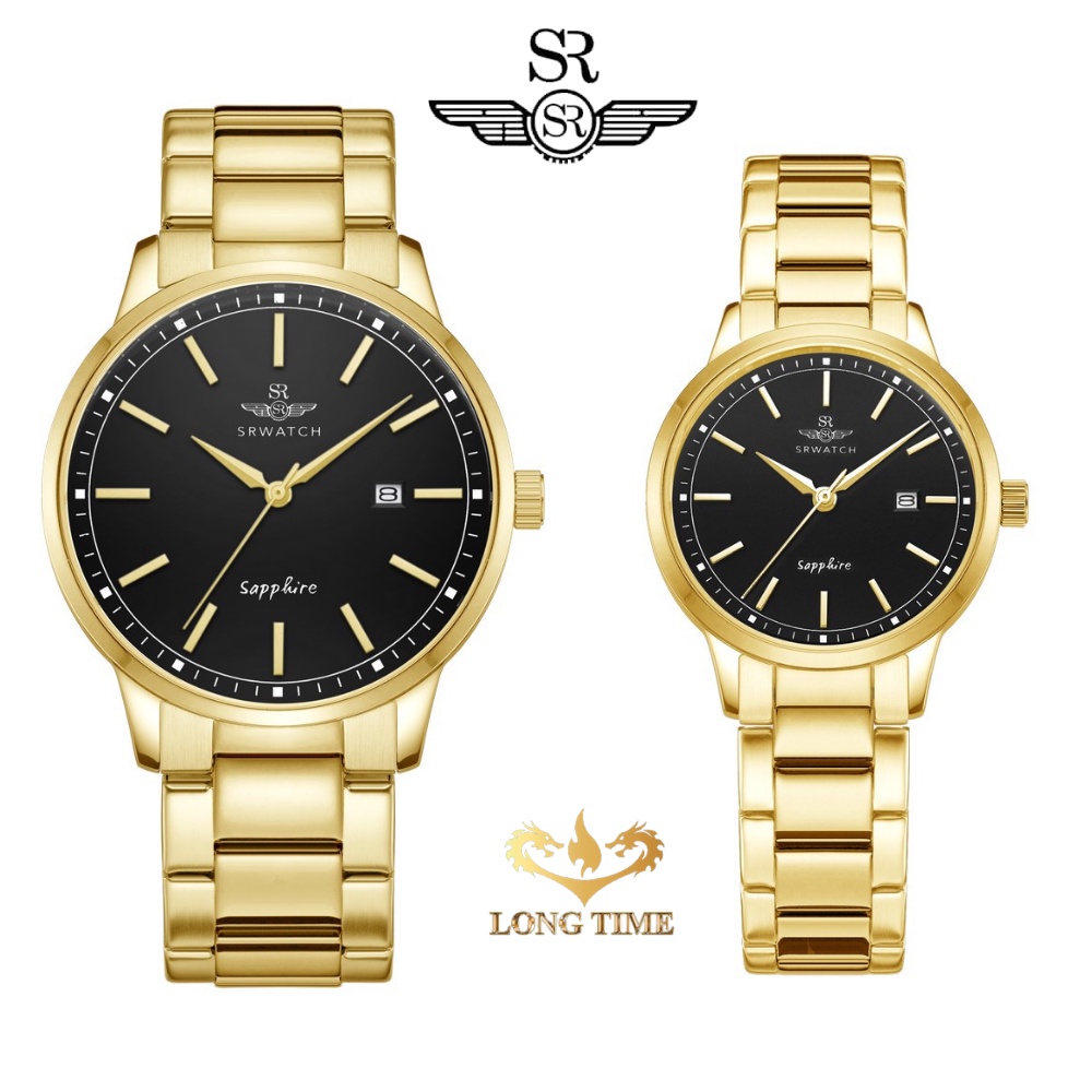 Đồng hồ đôi SRWATCH SL3009.1401CV nữ và SG3009.1401CV nam , mặt kính sapphire , chống trầy , chống nước , bảo hành 1 năm