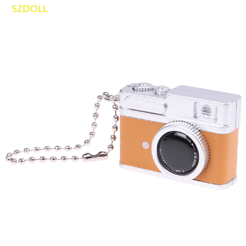 Mô Hình Máy Ảnh Bằng Da Phong Cách Vintage Tỉ Lệ 1: 12 Dùng Trang Trí Nhà Búp Bê