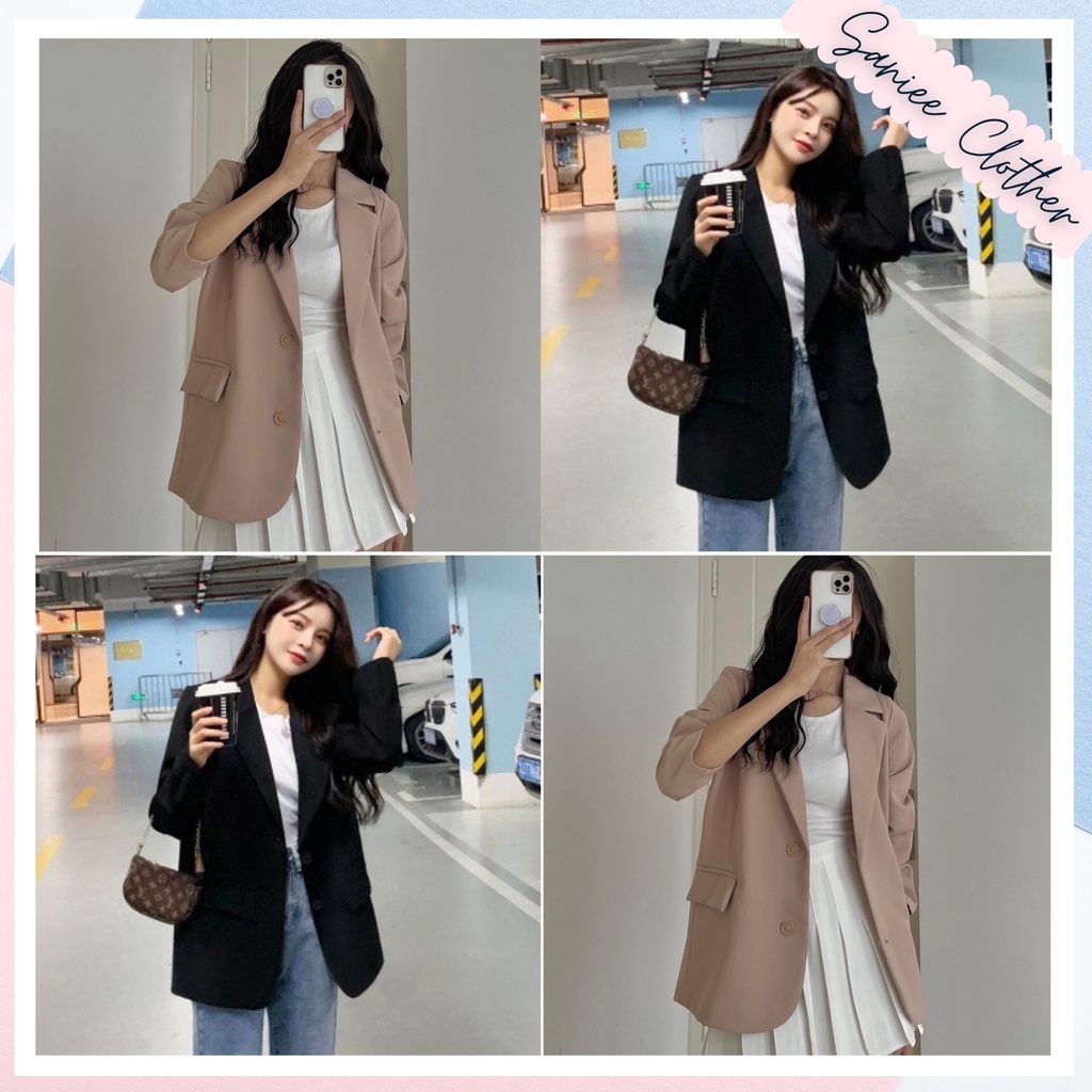 Áo Blazer Nữ Dài Tay Dáng Vest Cao Cấp Form Suông Hàn Quốc Saniee Clother SP000520 | BigBuy360 - bigbuy360.vn