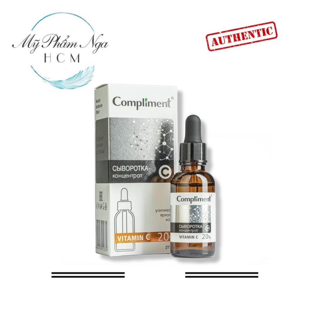 Serum sáng da mờ thâm nám Vitamin C 20% COMPLIMENT (Nga) 27ML