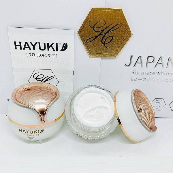 Bộ mỹ phẩm Hayuki dưỡng trắng da, mờ thâm nám 6in1 hàng chuẩn Nhật
